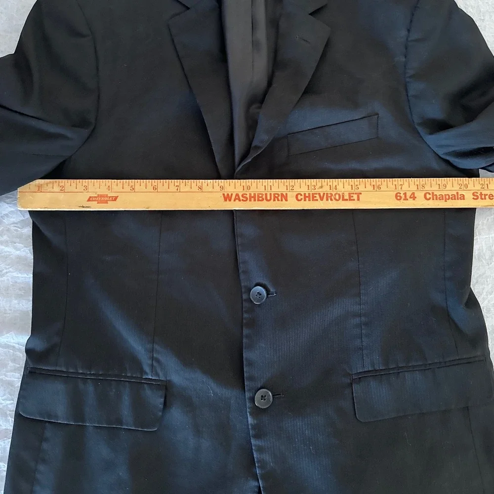Perry Ellis Portfolio Blazer Sport Coat Two Button‎ Black Career Size Men's 42R